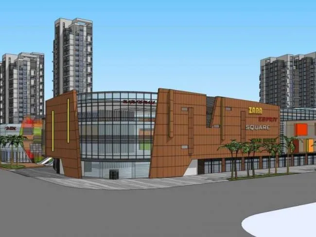 Sketchup Complex Model | High rise apartment residential, commercial, multi story complex, modern style