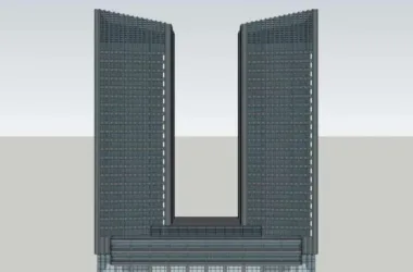 Classical High-Rise Office Building SketchUp Model-BIM WORLD