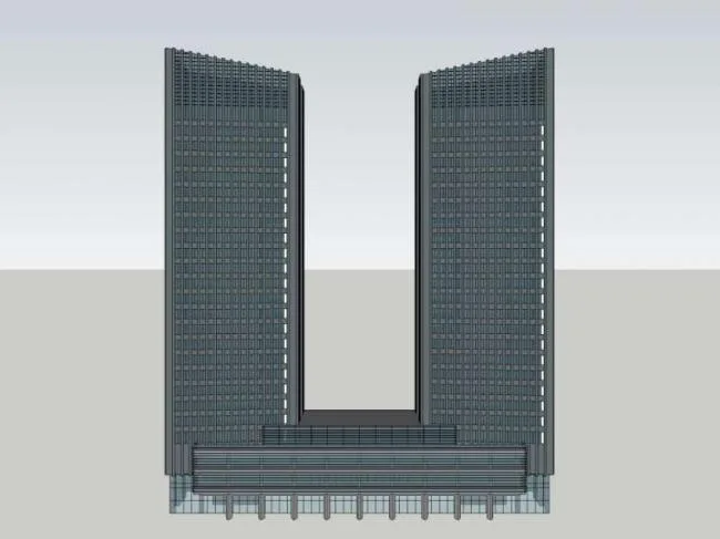 Classical High-Rise Office Building SketchUp Model