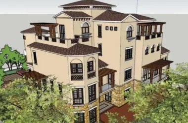 Classical Stacked Villa Model in SketchUp-BIM WORLD