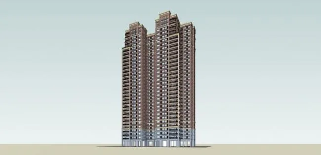 Sketchup Residential Model | Super High rise Residential Buildings, Residential Buildings, Classical Style