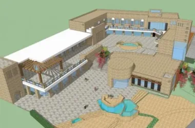 SketchUp Hotel Model Featuring an Original Ecological Village, Multi-Story Clubhouse, and Inn-BIM WORLD