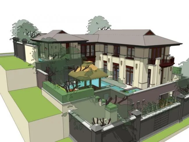 Modern Solo Villa Design | SketchUp 3D Model