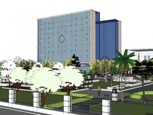Sketchup Landscape Model | Square Landscape, Parking Lot Landscape, New Chinese Style