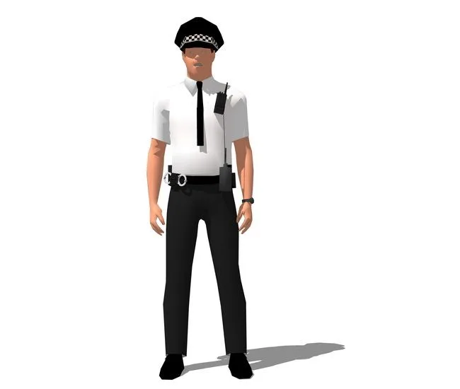 Sketchup Material Model | 3D Characters, Police