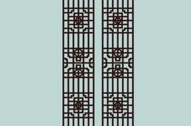 SketchUp Material Model: Chinese Grid Texture Component-BIM WORLD