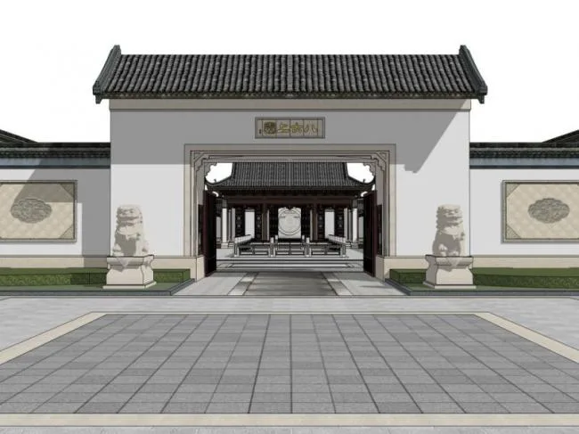 Sketchup Residential Model | Landscape, Chinese Style