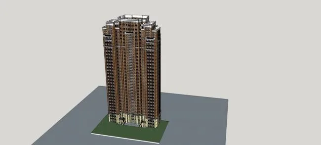 Sketchup Residential Model | High rise Residential Buildings, Residential Buildings, Simplified European Style