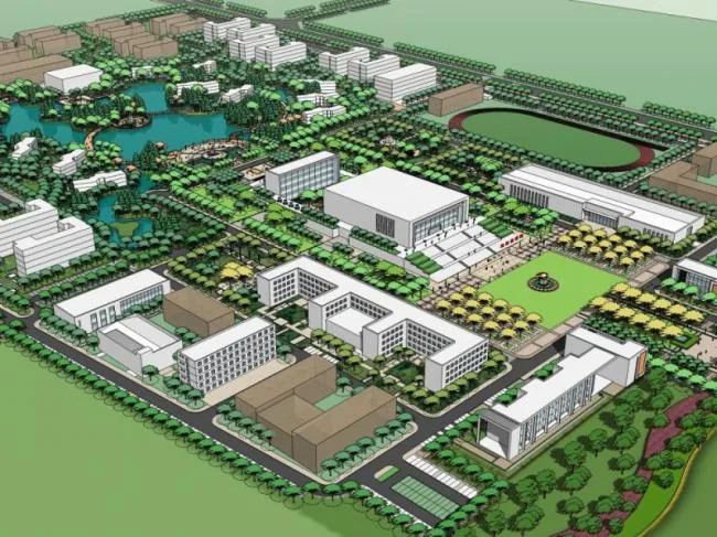 Sketchup School Model | Multi story School, Campus Educational Architecture, Modern Style