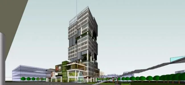 Modern High-Rise Office Building SketchUp Model