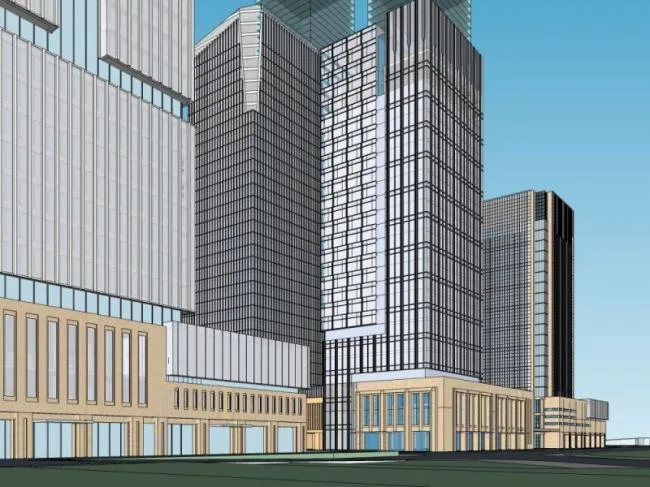 Sketchup Office Model | High rise Office Building, Financial Center, Modern Style