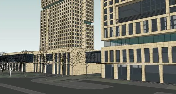 Sketchup Office Model | High rise Office Building, Modern Style