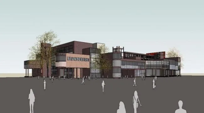 Sketchup Cultural Model | Multi story Activity Center, Cultural Architecture, Modern Style