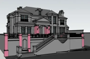 Modern Solo Villa Design | SketchUp 3D Model-BIM WORLD