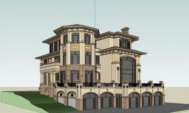 Sketchup Villa Model | Stacked Villa, Classical Style