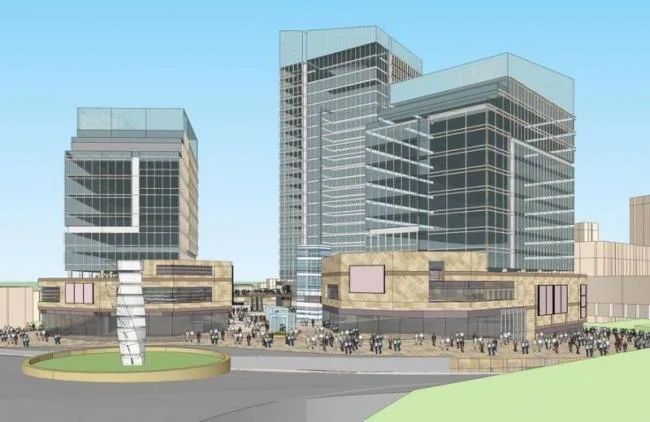 Sketchup Complex Model | High rise Office Building, Multi story High rise Mixed Commercial Complex, Modern Style