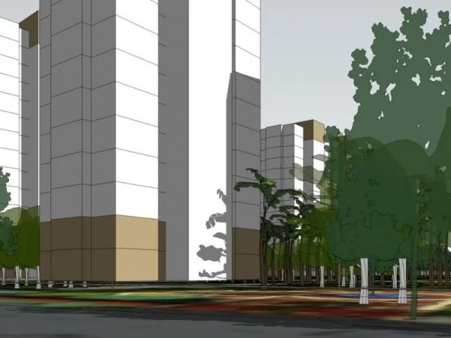 Sketchup Residential Model | Multi story Residential Complex, Residential Building, Modern Style