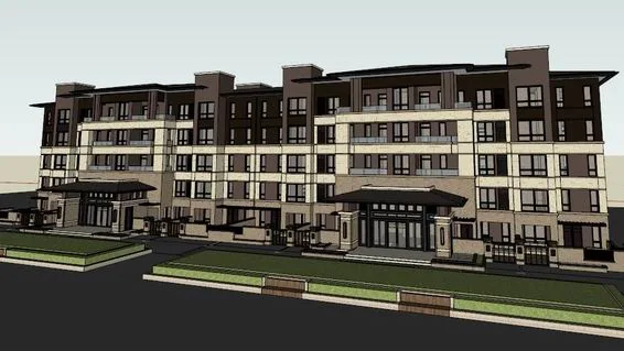 Sketchup Residential Model | Multi story Residence, Garden House, Modern Style