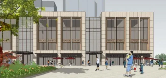 Sketchup Business Model | Multi story commercial building, modern style