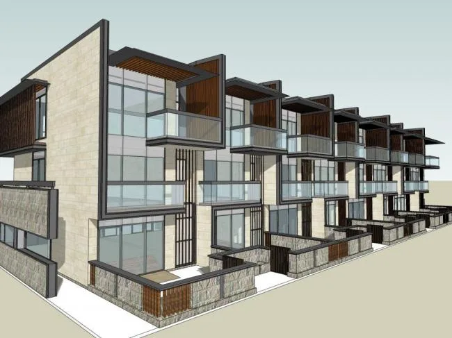 Sketchup Villa Model | Multi row Villa, Modern Style