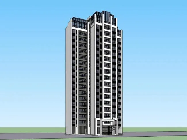 Sketchup Residential Model | High rise Residential Buildings, Modern Style, Residential Buildings