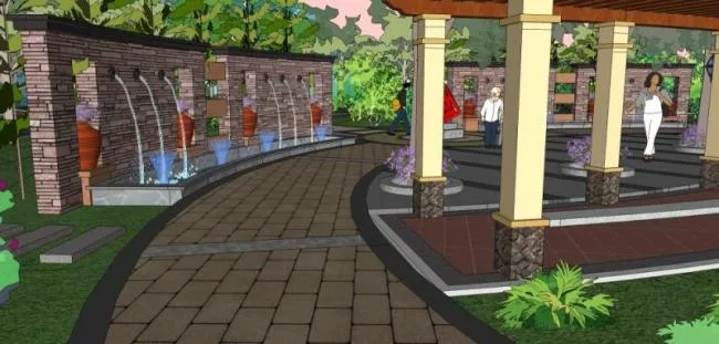 Sketchup Landscape Model | Residential Landscape, Modern Style