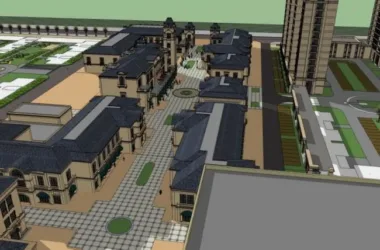 SketchUp Complex Model: Multi-Story Commercial, Residential, and Office Building in Classical Style-BIM WORLD