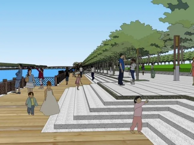 Sketchup Landscape Model | Park Landscape, Chinese Style, Chinese Park Landscape