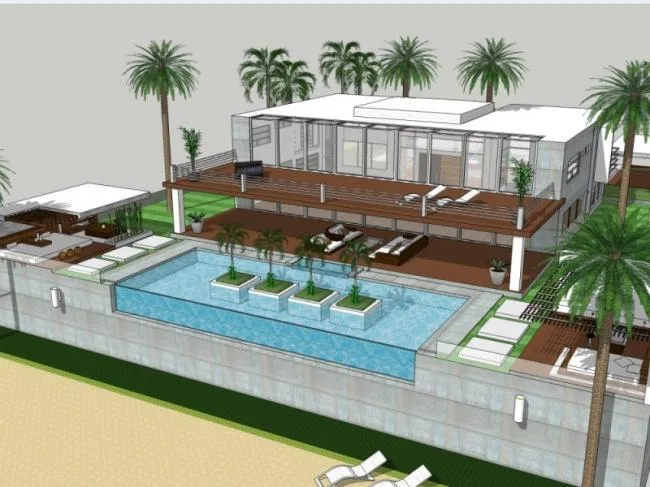 Sketchup Hotel Model | Low rise Hotel, Modern Style
