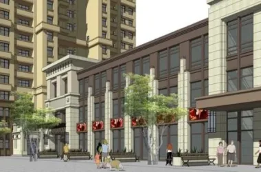SketchUp Residential Models: Modern High-Rise Apartments and Commercial Street Buildings-BIM WORLD