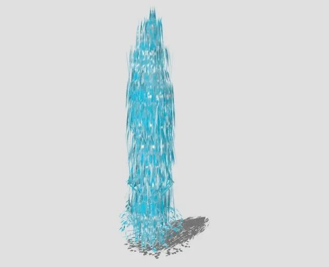 SketchUp Material Model: Dryland Fountain Water Landscape Components