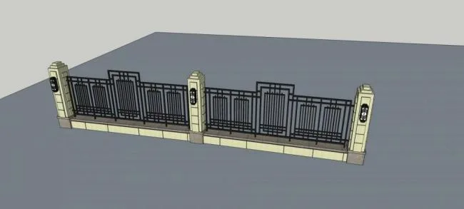 Sketchup Material Model | Building Components, Walls, Guardrails #, Neoclassical Style