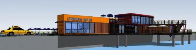 Sketchup Station Road Bridge | Multi story Cruise Terminal, Container, Modern Style, Transportation Architecture