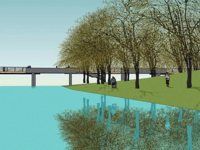 Sketchup Landscape Model | Park Landscape, Waterfront Landscape, Modern Style