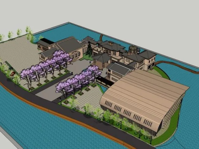 Sketchup Villa Model | Villa, Western Neoclassical