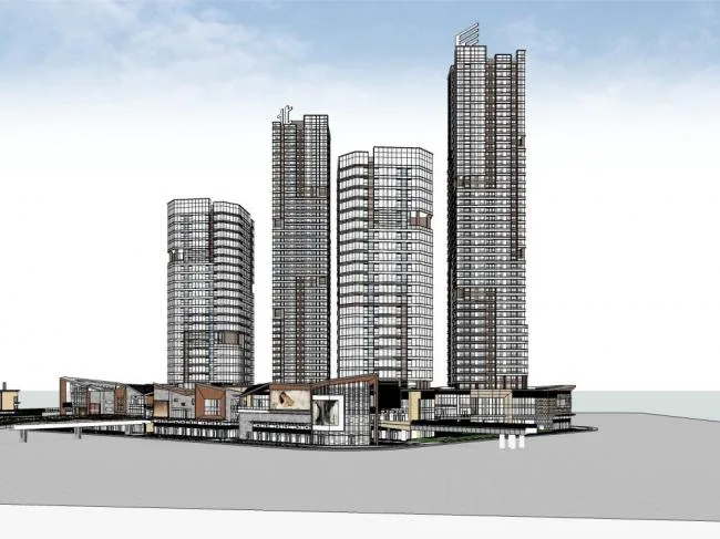 Sketchup Complex Model | Super high-rise commercial complex, office hotel, modern style
