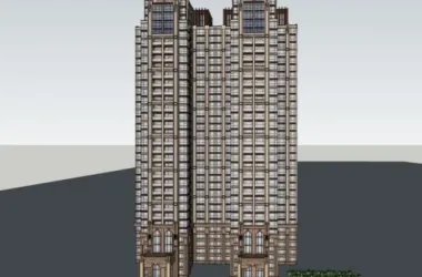 SketchUp Residential Models: High-Rise and Classic Style Buildings-BIM WORLD