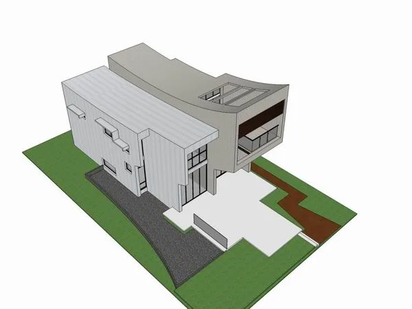Sketchup Villa Model | Solo Villa, Modern Style