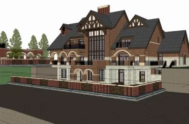 Classical Single-Family Villa Model in SketchUp-BIM WORLD