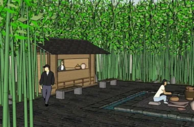 SketchUp Landscape Models: Chinese-Style Courtyard and Garden Design Ideas-BIM WORLD