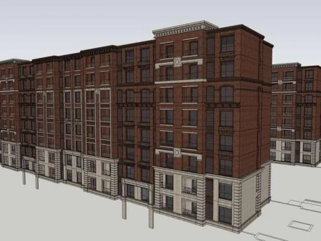 Sketchup Business Model | Multi story Apartment Residential, Commercial, Classical Style