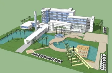 Modern Multi-Story Hotel Model in SketchUp-BIM WORLD
