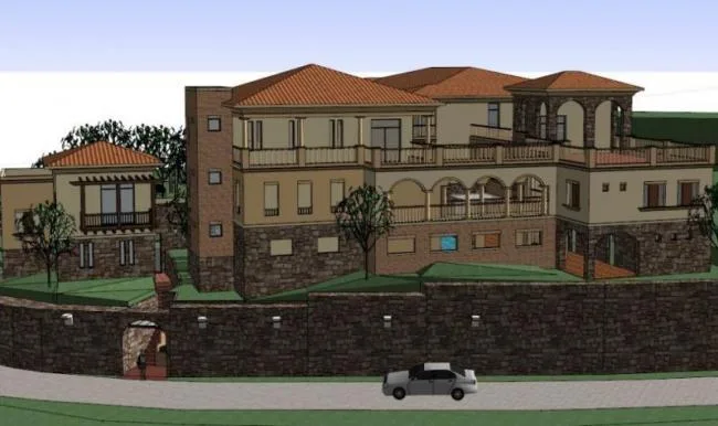 Sketchup Hotel Model | Multi story resort hotel, Tuscan style, classical style, stacked and pieced together