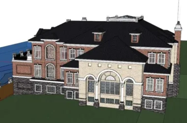 Classical Single-Family Villa Model in SketchUp-BIM WORLD