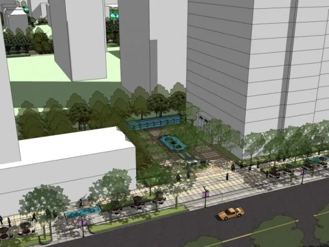 Sketchup Landscape Model | Urban Planning Landscape, Residential Landscape, Modern Style