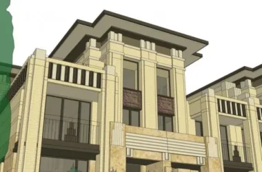Modern Multi-Row Villa Design in SketchUp-BIM WORLD