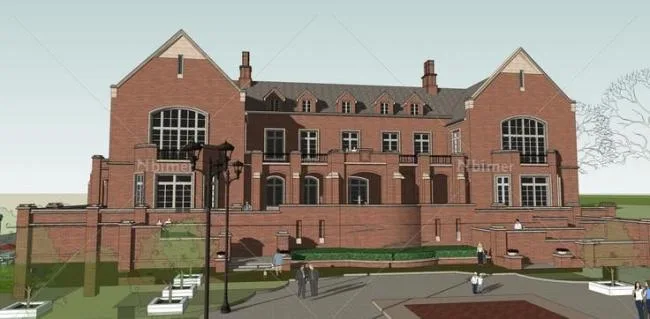 Sketchup Business Model | Multi story entertainment club, commercial building, British classical style