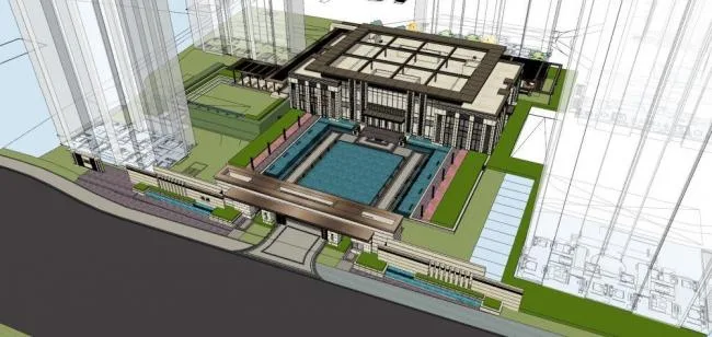 Sketchup Residential Model | High rise residential buildings, residential buildings, sales offices, modern style