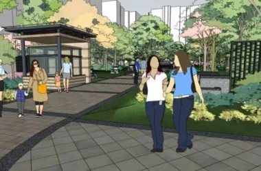 Modern Residential Community Landscape Design with Entrance and Guard House in SketchUp-BIM WORLD