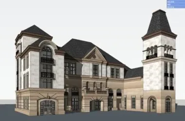 Classical Single-Family Villa Model in SketchUp-BIM WORLD